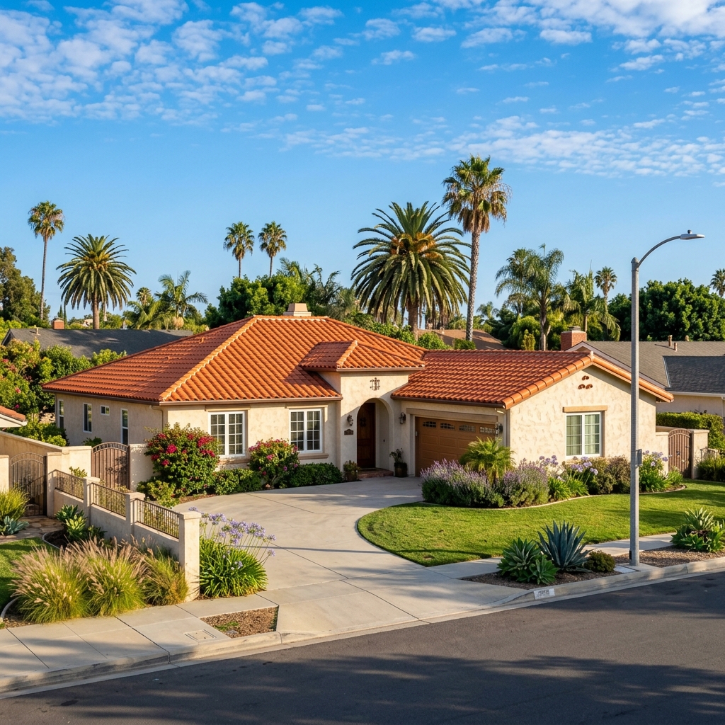 New concrete tile roof on a Corona, CA home — American Highland Roofing